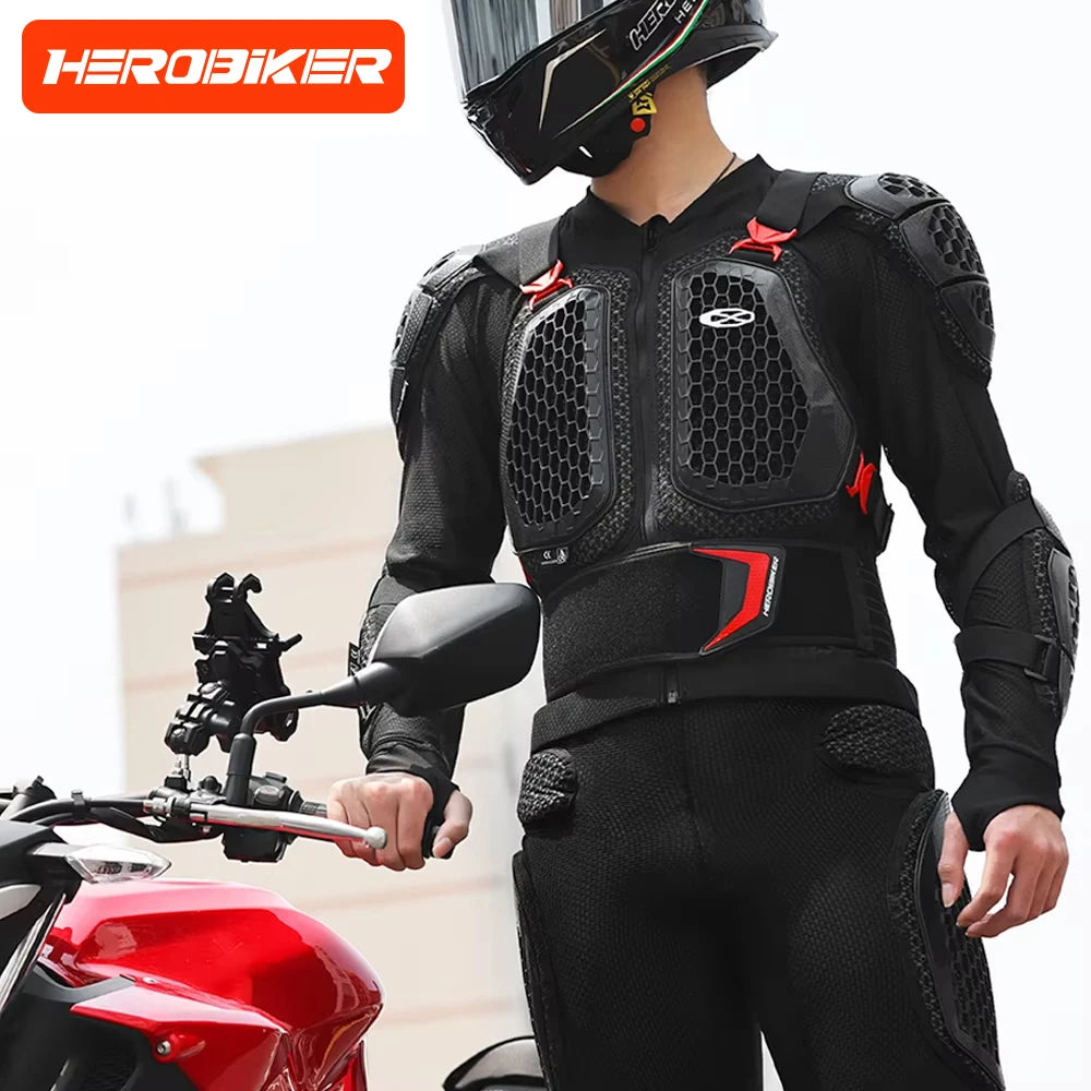 New Motocross Armor Jacket Off-Road Motorcycle Protection Gear anti Crash Chest Back Padding Motorbike Jacket Pants CE Certified