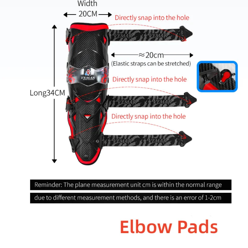 Motorcycle Elbow Pads  E-18H Motocross Small Kneepad Off-Road Racing Knee Brace Safety Protection Guards Protective Gear