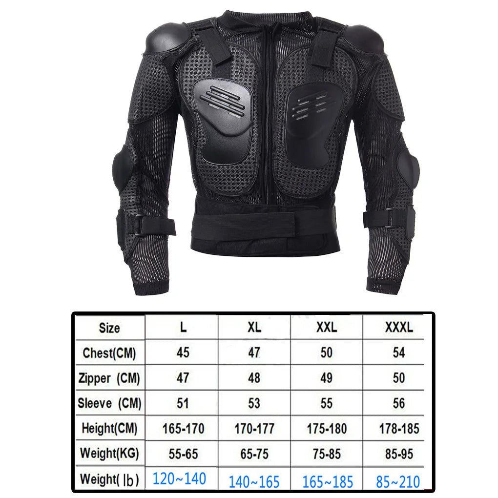 Motorcycle Protection Riding Gear Jacket Armor Spine Shoulder Chest Full Body